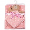 Одеяло Luvena Fortuna флисовое с игрушкой-салфеткой, розовое (G8756)