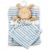 Одеяло Luvena Fortuna флисовое с игрушкой-салфеткой, голубое (G8758)
