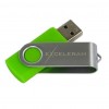 USB   eXceleram 16GB P1 Series Silver/Green USB 2.0 (EXP1U2SIGR16)