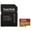   SANDISK 64GB microSD class 10 UHS-I U3 A2 EXTREME (SDSQXA2-064G-GN6AA)