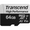 Карта памяти Transcend 64GB microSD class 10 UHS-I U3 A2 (TS64GUSD330S)