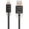   USB 2.0 AM to Lightning Pro Wave Light Black Gelius (63263)