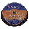 Диск DVD Verbatim 4.7Gb 16X CakeBox 10шт (43523)