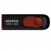 USB   A-DATA 8Gb C008 black+red (AC008-8G-RKD)